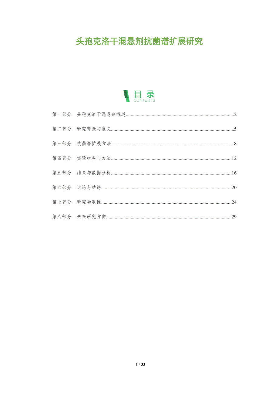 头孢克洛干混悬剂抗菌谱扩展研究-洞察阐释_第1页