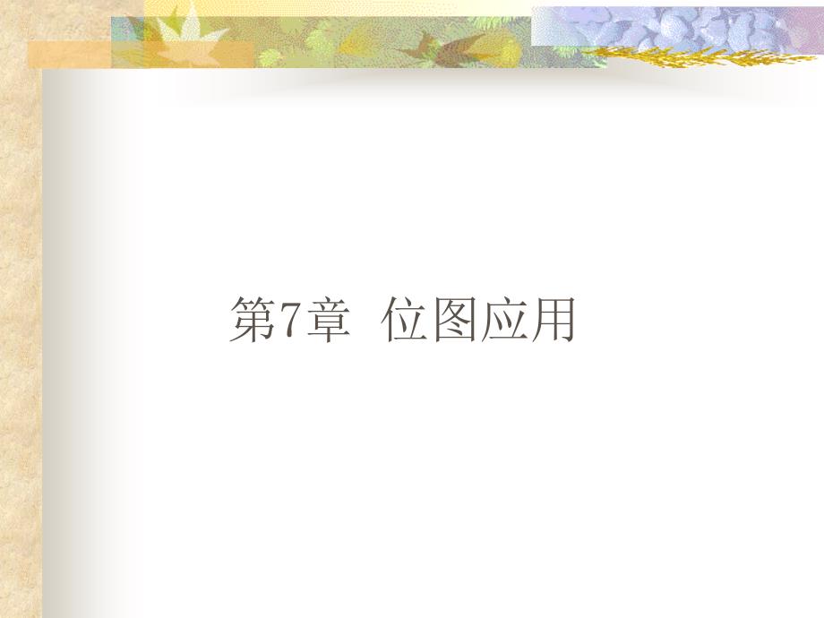 【教学课件】第7章位图应用_第1页
