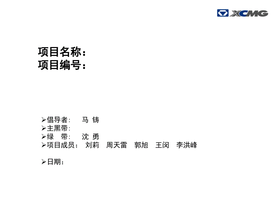 六西格玛项目模板参考(DMAIC)_第1页