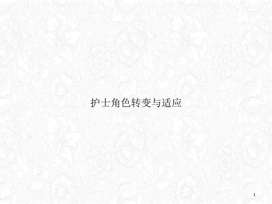 护士角色转变与适应ppt课件_第1页