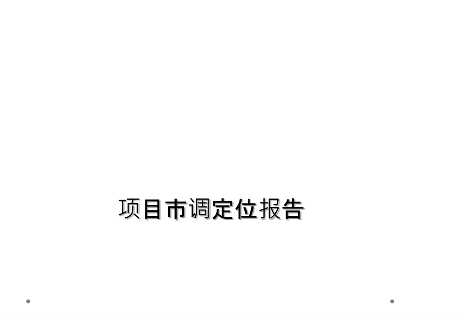 项目市调定位报告课件_第1页