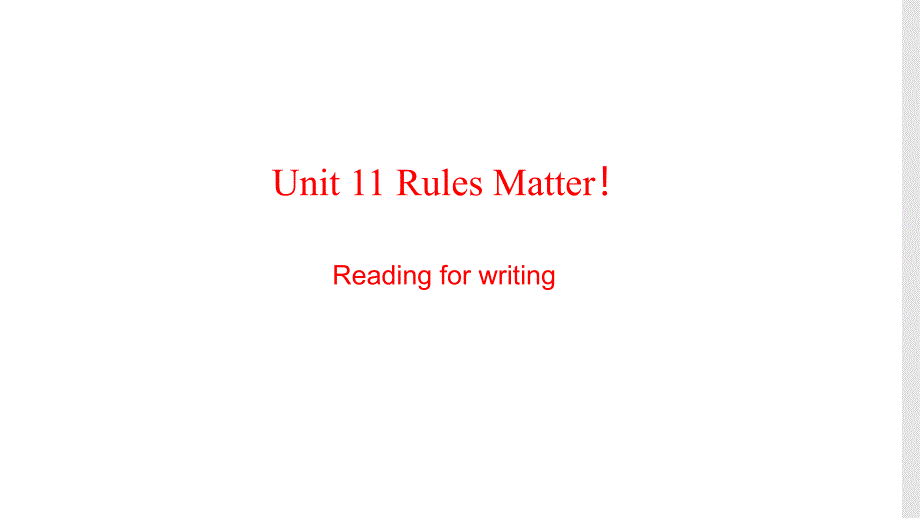 仁爱版（2024）新教材七年级英语下册Unit 11 Lesson 7 Reading for Writing 课件_第1页