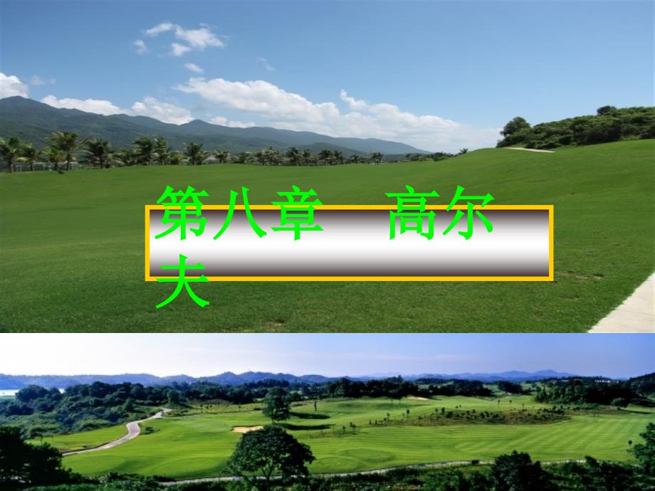 第八章 高尔夫(1)_第1页