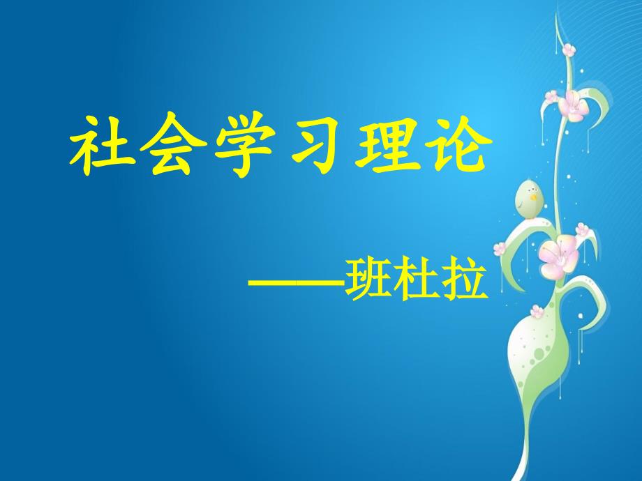 班杜拉社会学习理论_第1页