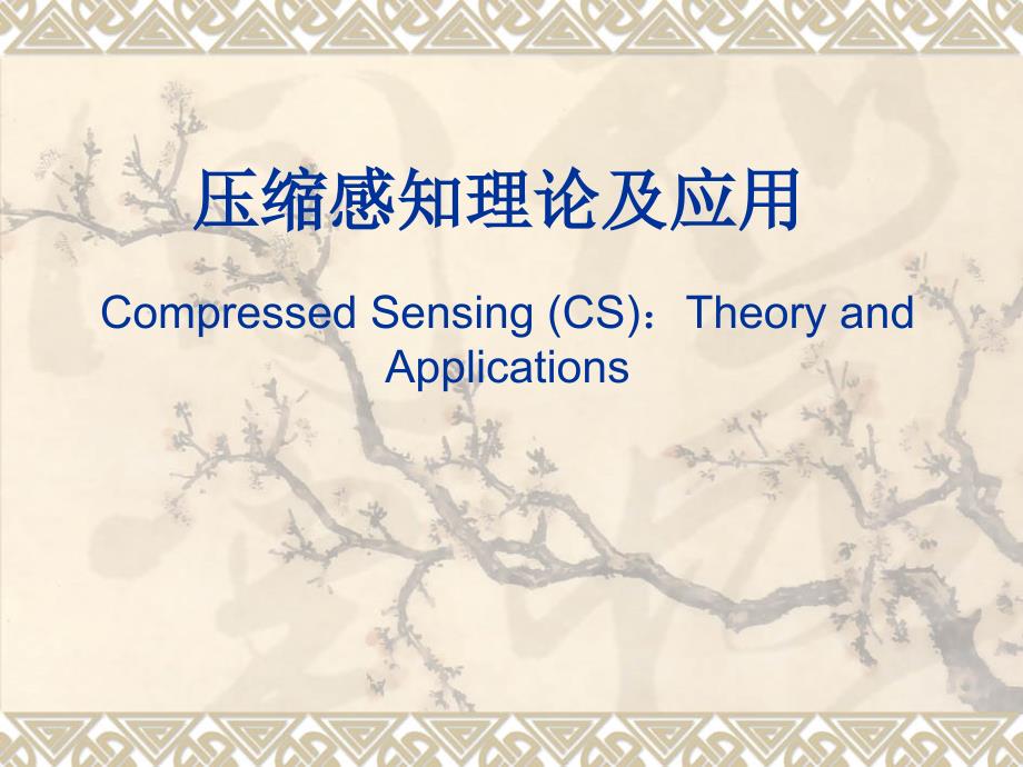 压缩感知介绍课件_第1页