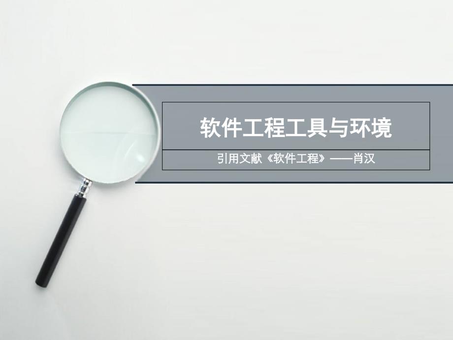 软件工程工具与环境_第1页