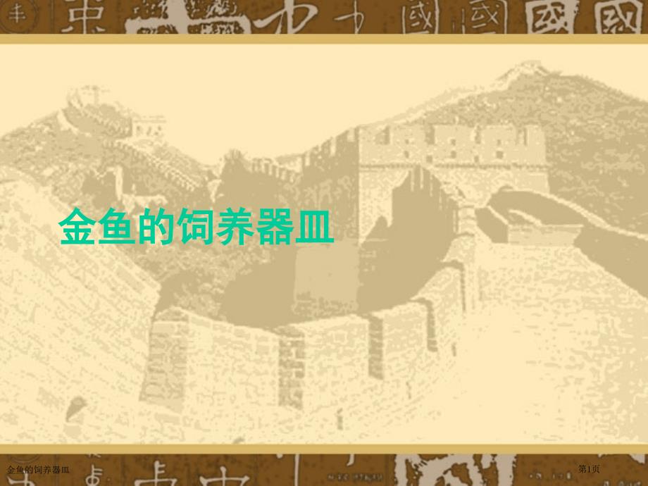 金鱼的饲养器皿_第1页