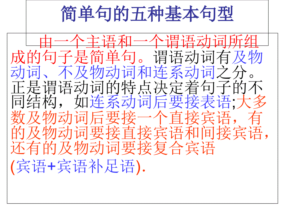 简单句基本句型_第1页