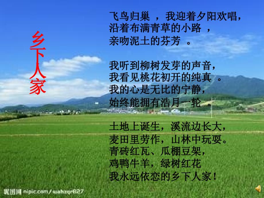 人教小学语文四年级下册《乡下人家》_第1页