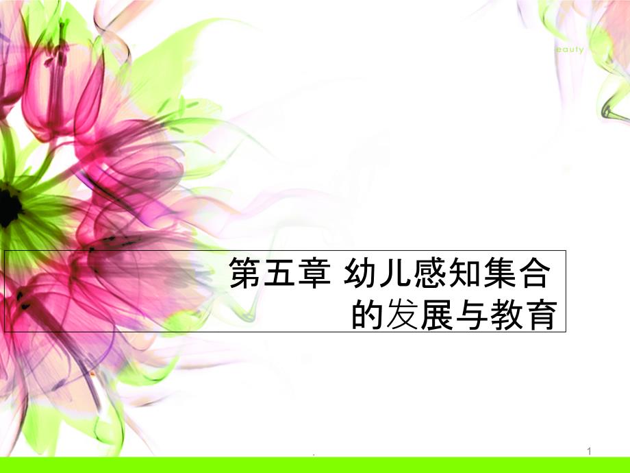 第五章幼儿感知集合的发展与教育课件_第1页