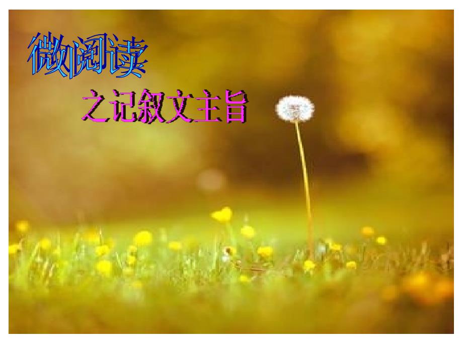 微阅读之记叙文主旨_第1页