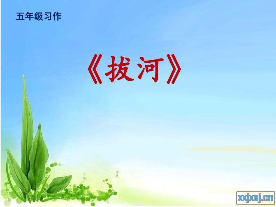 苏教版第十册语文第二单元习作《拔河》_第1页