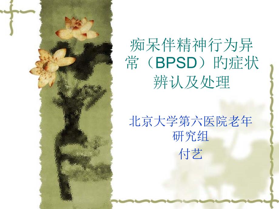 痴呆伴精神行为异常的症状识别和处置_第1页