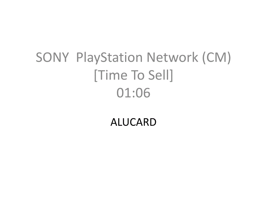 SONY广告企划简案_第1页