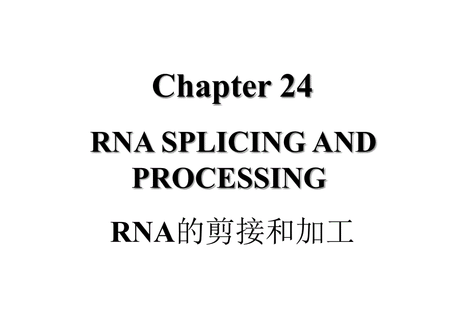 基础分子生物学课件24RNA的剪切与加工_第1页