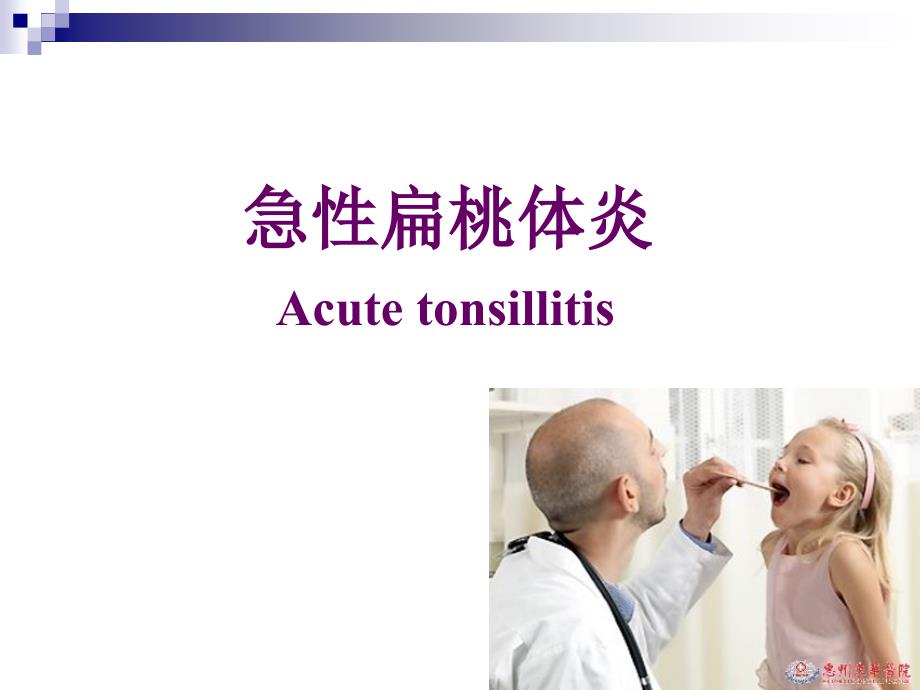 耳鼻喉PPT课件：急性扁桃体炎_第1页