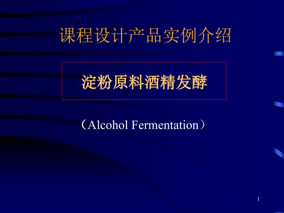 酒精发酵工艺过程_第1页