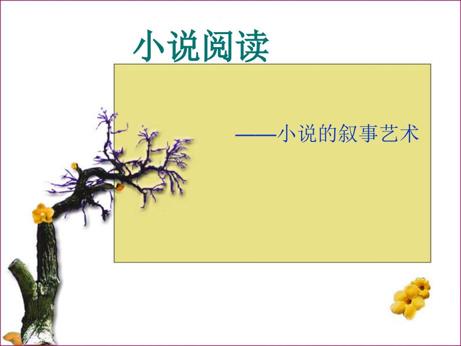 《小说艺术技巧之叙事艺术》课件_第1页
