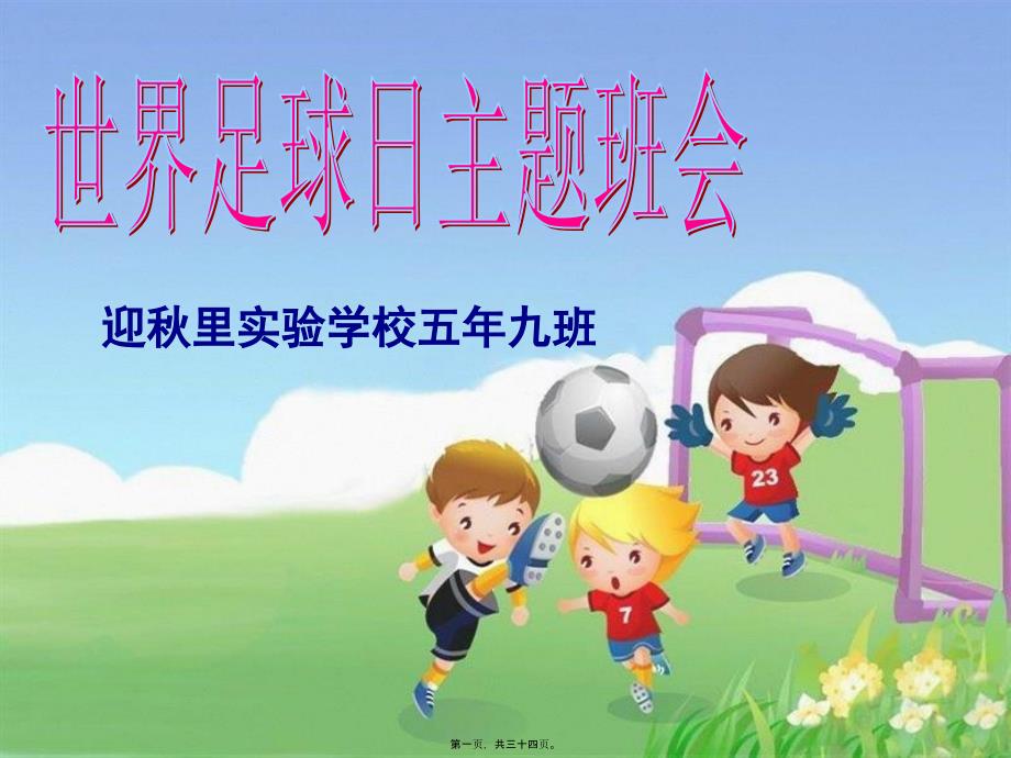 世界足球日主题班会分解_第1页