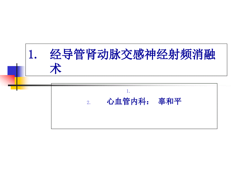 经导管肾动脉交感神经射频消融术_第1页