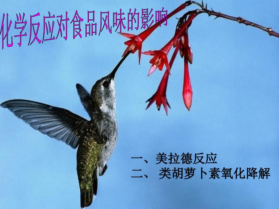化学反应对食品风味的影响_第1页